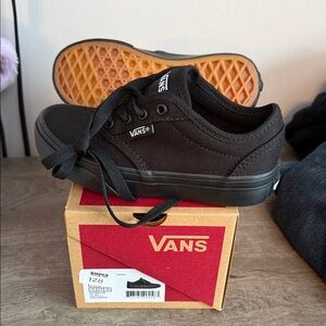 Vans Kids Black Canvas Sneakers